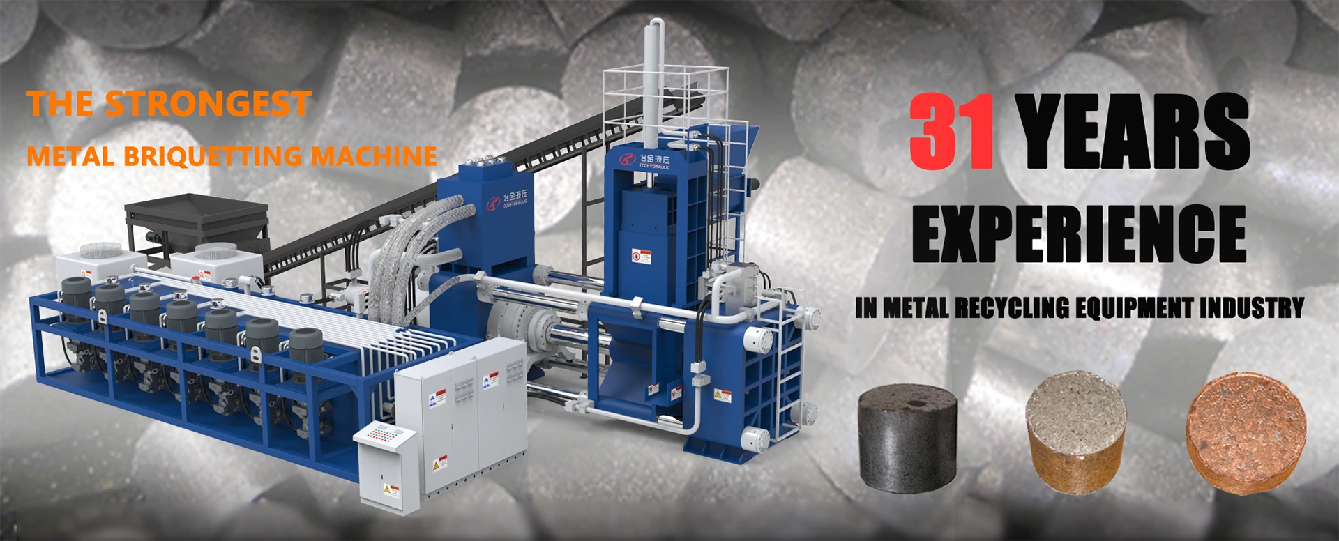 Fábrica de máquinas briquetadoras de metal hidráulicas de China