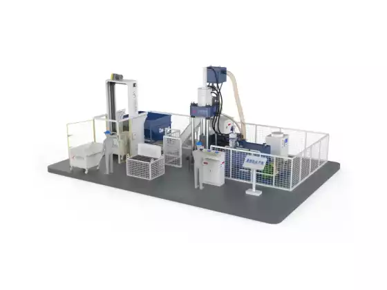 Máquina briquetadora de virutas de aluminio